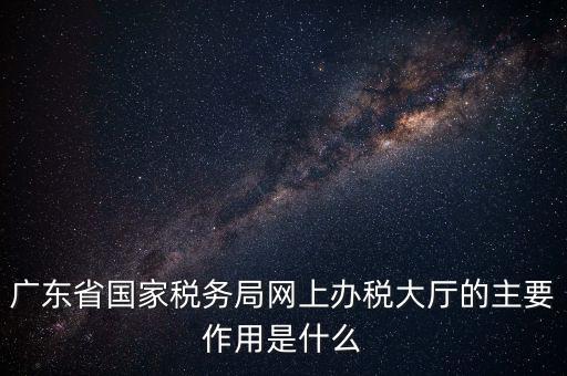 國(guó)稅網(wǎng)廳是什么，什么是電子稅務(wù)局