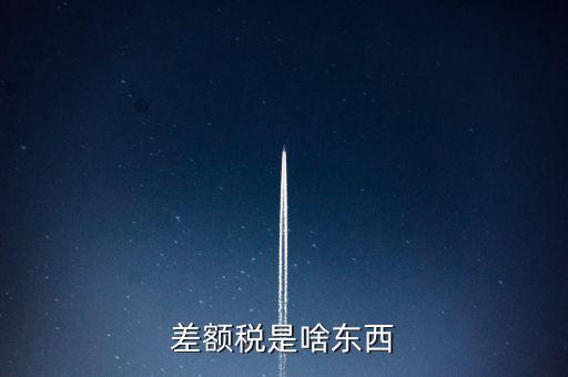 差額稅是啥東西