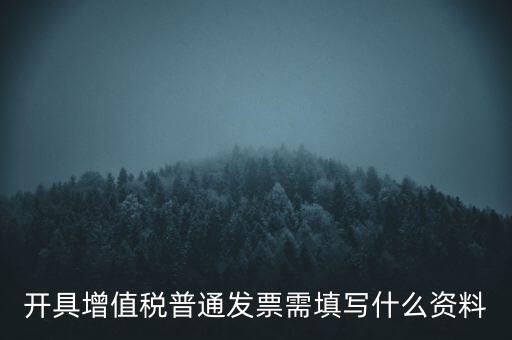 開增值稅普通票需要什么資料，購買增值稅普通發(fā)票需要什么資料