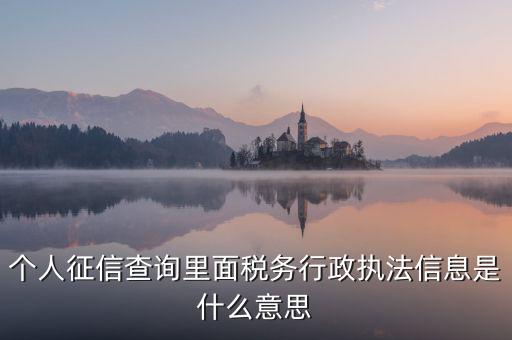 稅務(wù)負(fù)面清單指什么，個(gè)人征信查詢里面稅務(wù)行政執(zhí)法信息是什么意思