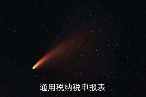 通用申報(bào)表稅什么意思，通用稅納稅申報(bào)表