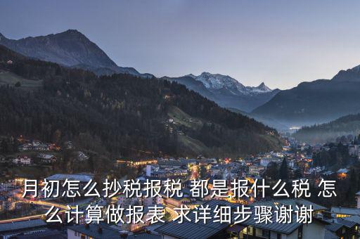 月初怎么抄稅報稅 都是報什么稅 怎么計算做報表 求詳細步驟謝謝