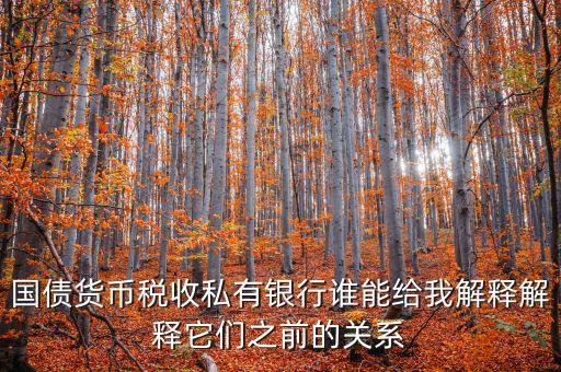 國債貨幣稅收私有銀行誰能給我解釋解釋它們之前的關(guān)系
