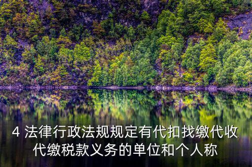 代繳義務是什么，財政代繳 什么意思