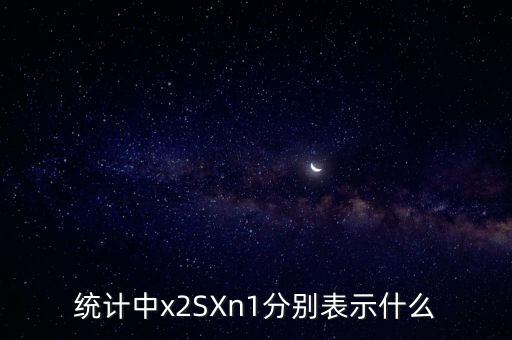 統計中x2SXn1分別表示什么