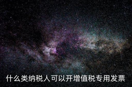 什么類(lèi)納稅人可以開(kāi)增值稅專(zhuān)用發(fā)票