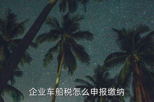 車船稅按什么申報(bào)，汽車的車船使用稅按什么征收
