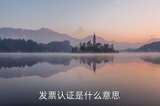 發(fā)票認證是什么意思