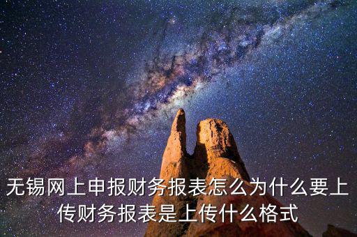 無錫網(wǎng)上申報財務(wù)報表怎么為什么要上傳財務(wù)報表是上傳什么格式