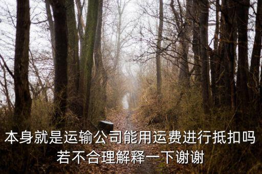 本身就是運輸公司能用運費進(jìn)行抵扣嗎若不合理解釋一下謝謝