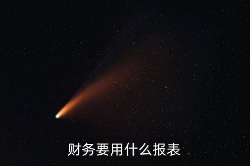 財務報表類型選擇什么，財務要用什么報表