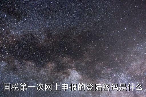 國稅網(wǎng)上登錄密碼是什么，國稅第一次網(wǎng)上申報的登陸密碼是什么