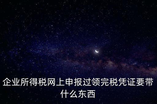 企業(yè)所得稅網(wǎng)上申報(bào)過領(lǐng)完稅憑證要帶什么東西