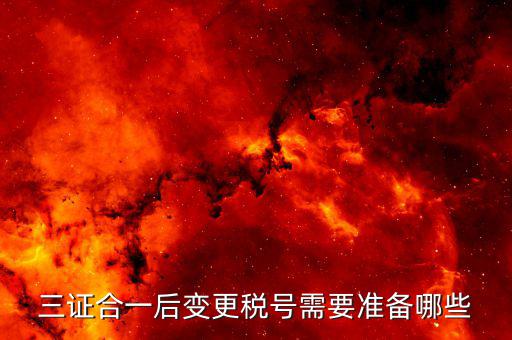 更改稅號需要什么資料，三證合一后變更稅號需要準備哪些