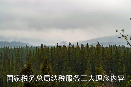 國家稅務總局納稅服務三大理念內(nèi)容