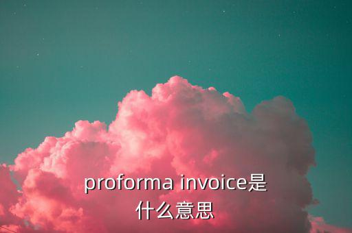 稅收營商環(huán)境是什么意思，proforma invoice是什么意思