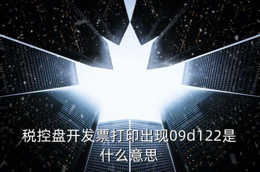 發(fā)票09d121什么意思，稅控盤開發(fā)票打印出現(xiàn)09d122是什么意思