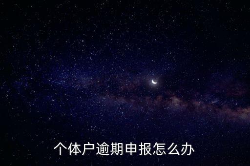 個(gè)體戶逾期申報(bào)怎么辦