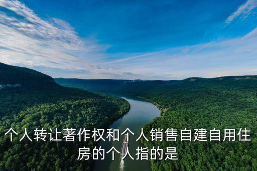 個人轉(zhuǎn)讓著作權和個人銷售自建自用住房的個人指的是