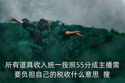所有道具收入統(tǒng)一按照55分成主播需要負擔自己的稅收什么意思  搜
