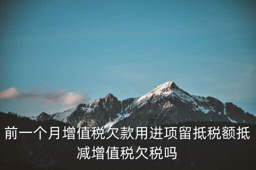 前一個月增值稅欠款用進(jìn)項(xiàng)留抵稅額抵減增值稅欠稅嗎