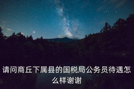 請(qǐng)問(wèn)商丘下屬縣的國(guó)稅局公務(wù)員待遇怎么樣謝謝