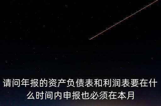 請(qǐng)問(wèn)年報(bào)的資產(chǎn)負(fù)債表和利潤(rùn)表要在什么時(shí)間內(nèi)申報(bào)也必須在本月