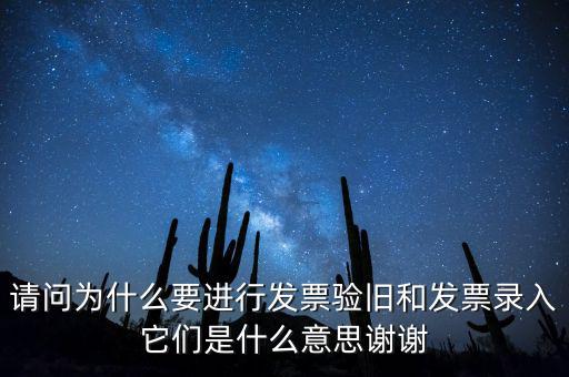 請問為什么要進行發(fā)票驗舊和發(fā)票錄入它們是什么意思謝謝