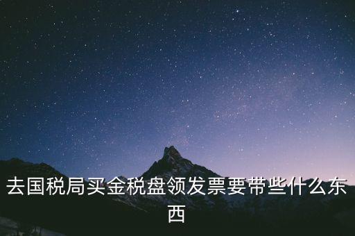 去國稅局買金稅盤領發(fā)票要帶些什么東西