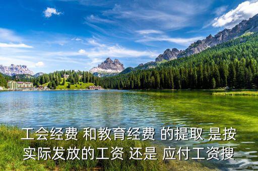 工會經(jīng)費 和教育經(jīng)費 的提取 是按實際發(fā)放的工資 還是 應付工資搜