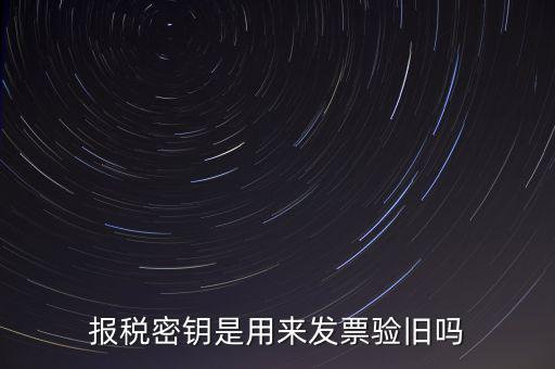 報(bào)稅密鑰是用來發(fā)票驗(yàn)舊嗎