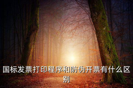 國(guó)標(biāo)發(fā)票打印程序和防偽開票有什么區(qū)別