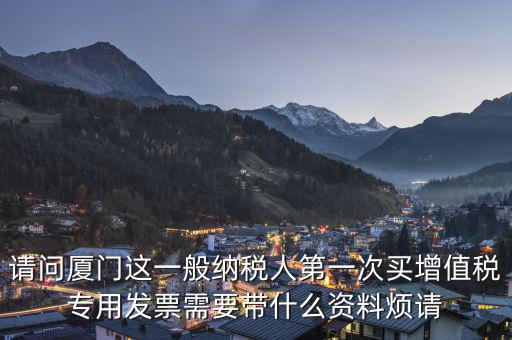 請(qǐng)問廈門這一般納稅人第一次買增值稅專用發(fā)票需要帶什么資料煩請(qǐng)