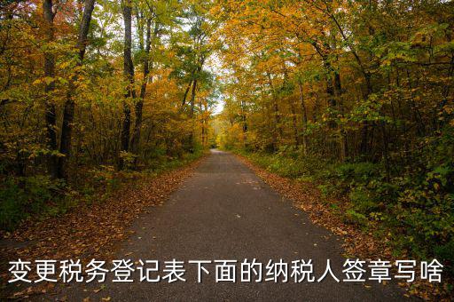 地稅申報納稅人簽章是什么意思，變更稅務(wù)登記表下面的納稅人簽章寫啥