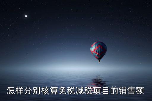 什么是分別核算銷售額，怎樣分別核算免稅減稅項(xiàng)目的銷售額