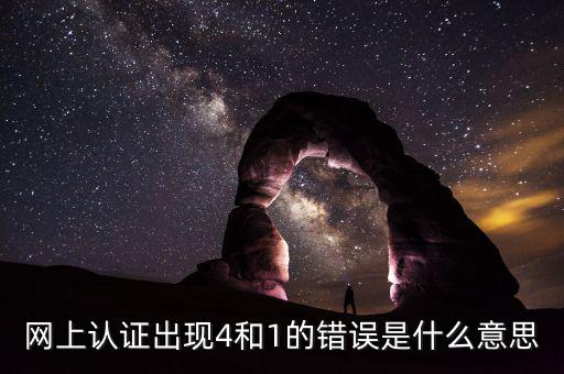 網(wǎng)上認證出現(xiàn)4和1的錯誤是什么意思