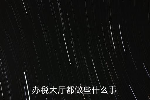 地稅大廳都干什么，辦稅大廳都做些什么事