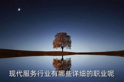 現(xiàn)代服務(wù)行業(yè)有哪些詳細(xì)的職業(yè)呢