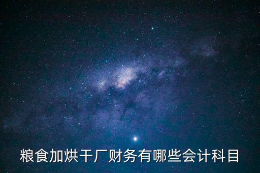 糧食加烘干廠(chǎng)財(cái)務(wù)有哪些會(huì)計(jì)科目