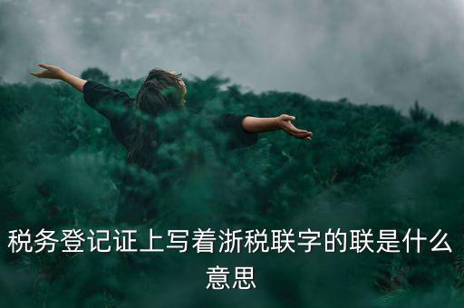 稅務(wù)全國聯(lián)網(wǎng)是什么意思，稅務(wù)登記證上寫著浙稅聯(lián)字的聯(lián)是什么意思