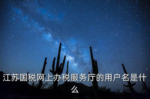 江蘇國稅用戶名密碼是什么，江蘇國稅網上辦稅服務廳的用戶名是什么