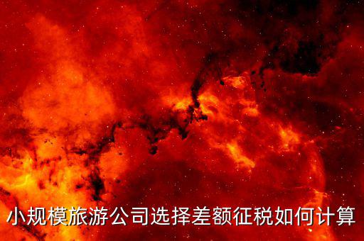 什么企業(yè)差額征稅，小規(guī)模旅游公司選擇差額征稅如何計算