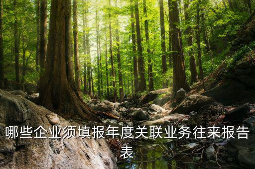 什么企業(yè)是關(guān)聯(lián)申報表，哪些企業(yè)須填報年度關(guān)聯(lián)業(yè)務(wù)往來報告表