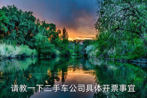 請(qǐng)教一下二手車公司具體開(kāi)票事宜