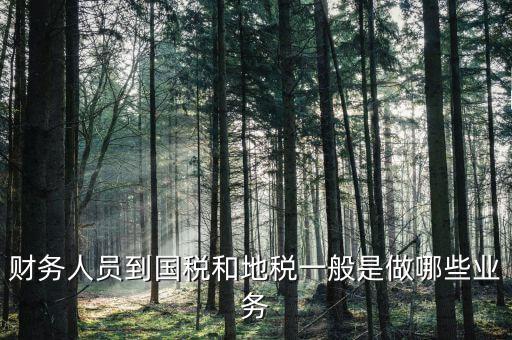 國稅地稅有什么工作，地稅工作人員有哪些職務