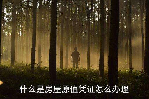 房屋原值是什么，什么是房屋原值憑證怎么辦理