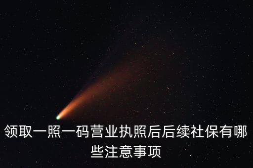 一照一碼后還需辦什么意思，新注冊(cè)的一照一碼的公司領(lǐng)完?duì)I業(yè)執(zhí)照后還需要辦些什么手續(xù)