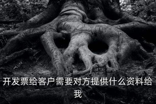 開(kāi)票需要對(duì)方提供什么資料嗎，開(kāi)發(fā)票給客戶(hù)需要對(duì)方提供什么資料給我