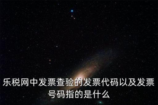 發(fā)票的查詢(xún)碼是什么，樂(lè)稅網(wǎng)中發(fā)票查驗(yàn)的發(fā)票代碼以及發(fā)票號(hào)碼指的是什么