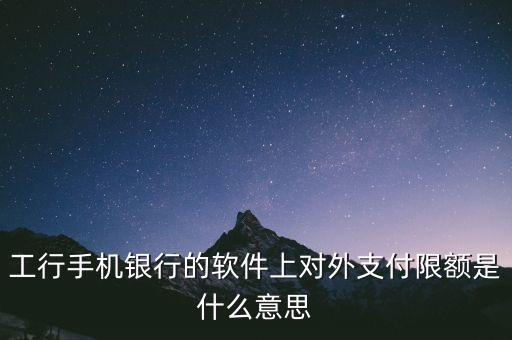 對外支付什么意思，工商銀行支出對外什么意思